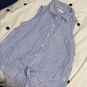 White and blue top